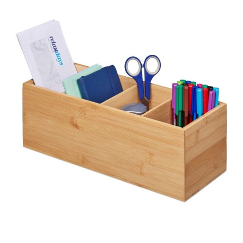 Organisationsbox aus Bambus 4 Fächer