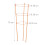Pflanzenstütze 76 cm orange, 6er-Set 4