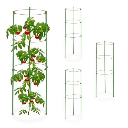 Grüne Pflanzenstützen 60 cm, 4er-Set