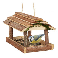 Vogelhäuschen mit Rinde