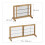 Retractable security gate in natural wood 4