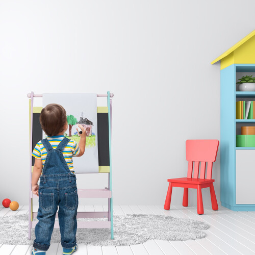 Children's board with paper roll 2