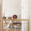 Retractable security gate in natural wood 3