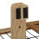 Retractable security gate in natural wood 8
