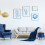 Hocker aus blauem Samt 5