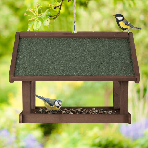 Wall-mounted bird table brown 2