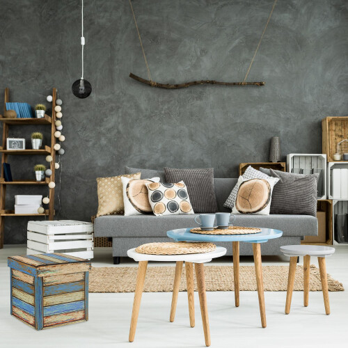 Vintage Hocker mit Stauraum 1