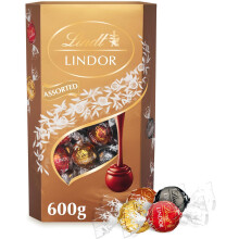 Lindt Lindor Assorted Chocolate Truffles Box Extra Large Approx 48 balls600g Chocolate Truffles Smooth Melting Gift Present or Sharing Father's Day