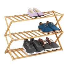 Faltbares Schuhregal aus Bambus