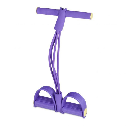 Expander exercise band with pedals