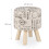 Runder Hocker mit Stoffbezug 4