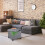 Hocker mit Polsterung in Grau 2