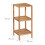 Bathroom shelf in walnut with 3 shelves 4