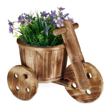 Fahrrad mit Holzblumen