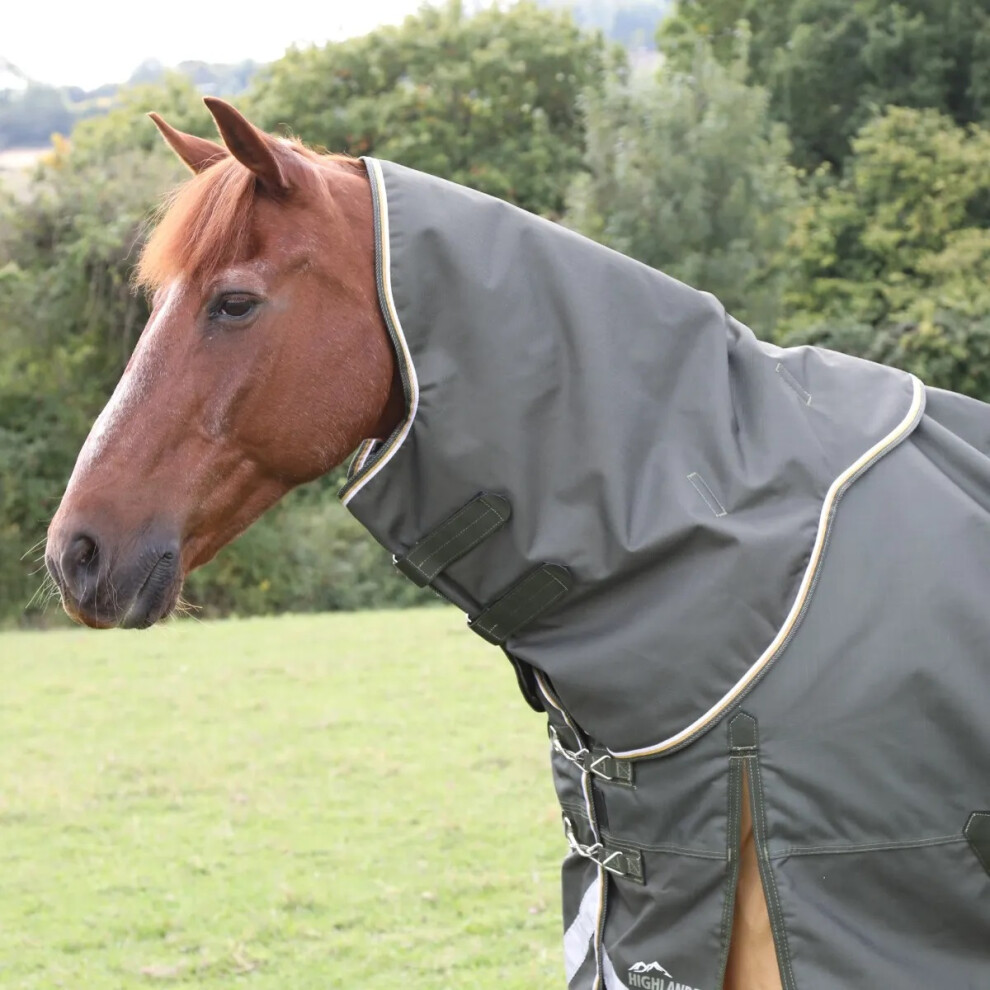 (M, Green) Highlander Plus Combo Neck Horse Turnout Rug & Neck Cover