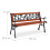 Garden bench with roses dark brown 4