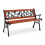 Garden bench with roses dark brown 1