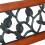 Garden bench with roses dark brown 7