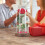 Ewige Rose im Glas mit Kerze 5