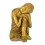 Buddha-Statue mit Kopf auf Knie 1