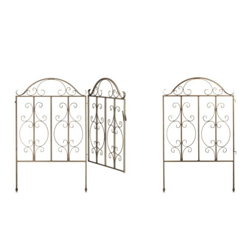 Gartentor in Bronze, 3-teilig