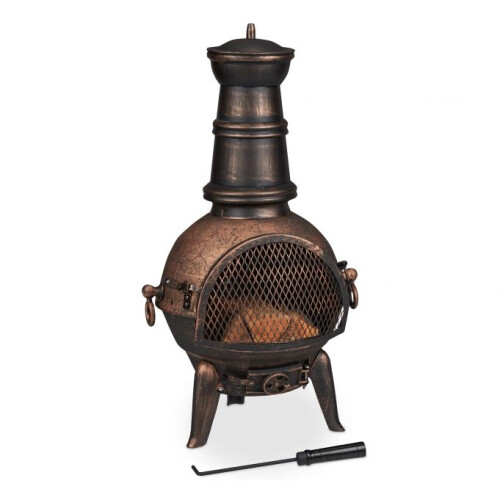 Lareira externa cor bronze