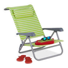 Beach chair with neck pillow - foldable