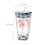 4er-Set Glasflaschen Flamingo 4