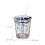4er-Set Glasbecher mit Sportmotiven 4