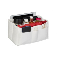 Taschenorganizer Geldbörse Filz Weiß