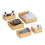 Set mit 5 Aufbewahrungsboxen aus Bambus 1