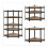 Corner shelf with 5 shelves black 6