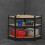 Corner shelf with 5 shelves black 5