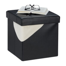 Hocker aus Kunstleder mit Stauraum