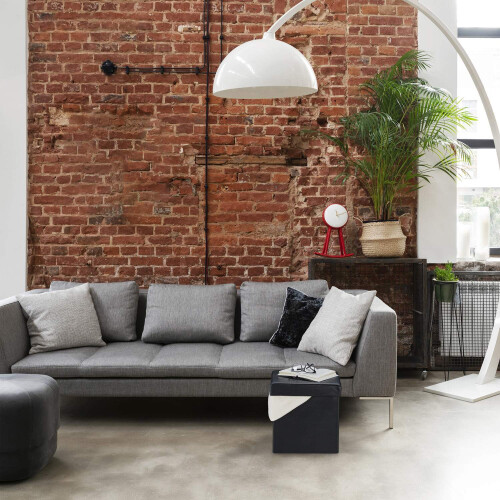 Hocker aus Kunstleder mit Stauraum 1