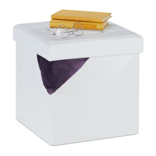 Hocker aus Kunstleder mit Stauraum