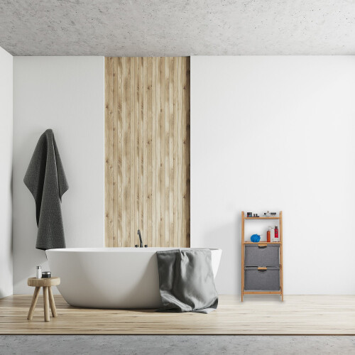Badezimmerregal mit Wäschekörben 1