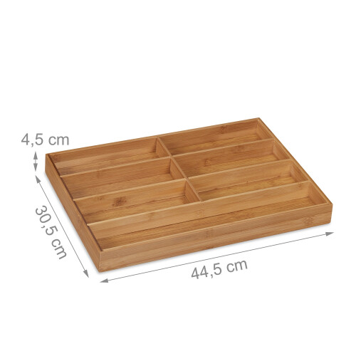 Besteckkasten aus Bambus 7 Fächer 1