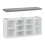 White shoe bench with 10 compartments 6