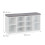 White shoe bench with 10 compartments 4