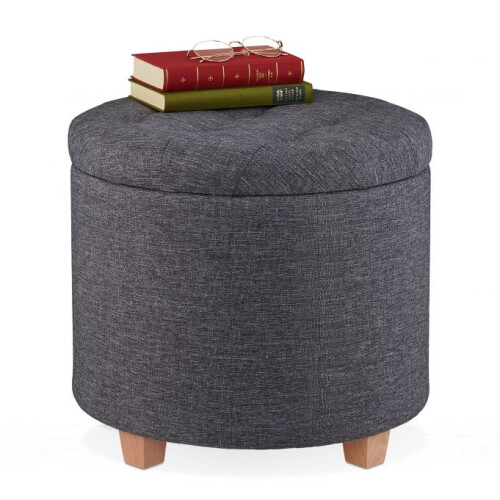 Runder Hocker mit Stauraum