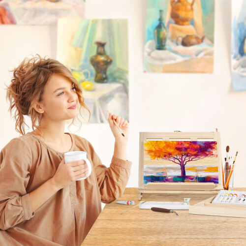 Boîte de peinture avec chevalet 2