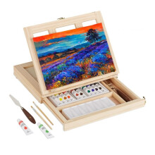 Boîte de peinture avec chevalet