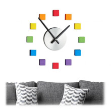 Wanduhr DIY bunt