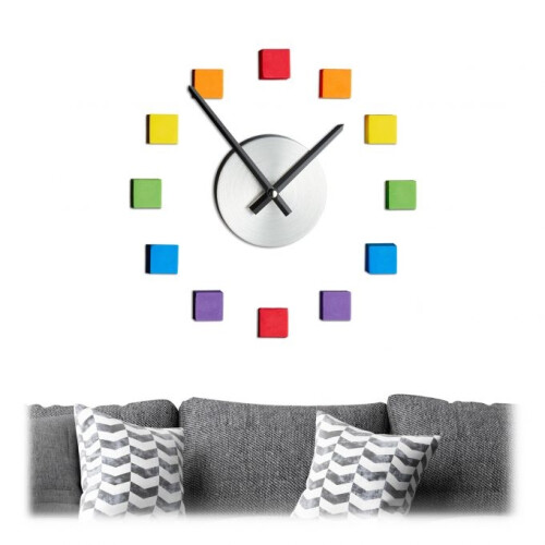 Wanduhr DIY bunt