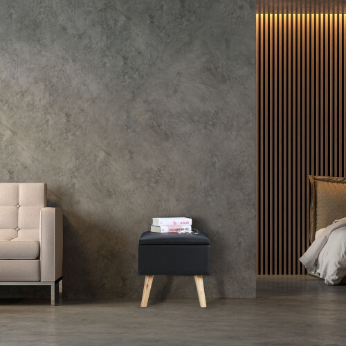 Stool with storage space Artificial leather 1