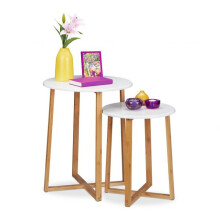 Couchtisch im 2er Set weiß
