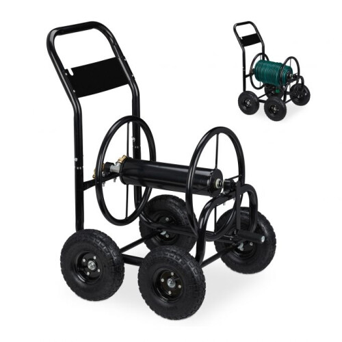 Schlauchwagen Metall Schwarz
