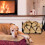 Metal firewood basket with stove tools 6