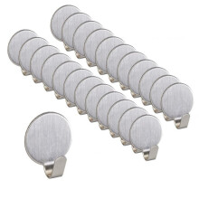 Set mit 24 selbstklebenden Edelstahlhaken